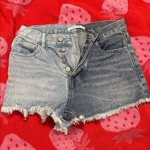 PacSun Blue Two-Tone Jean Shorts 26